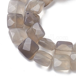 Natural Grey Agate Beads Strands&nbsp;G-K359-B12-01