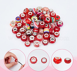 Acrylic & Resin & Polymer Clay Rhinestone European Beads&nbsp;FPDL-NB0001-05