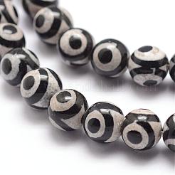 Tibetan Style 3-Eye dZi Beads&nbsp;G-K166-01-8mm-L2-01