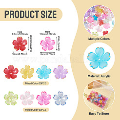 120Pcs 2 Styles Acrylic Bead Caps&nbsp;OACR-TA0004-70