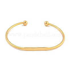 Ion Plating(IP) 304 Stainless Steel Cuff Bangles&nbsp;BJEW-P331-03G