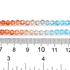Gradient Color Baking Paint Glass Bead Strands&nbsp;X1-DGLA-A039-T4mm-A016