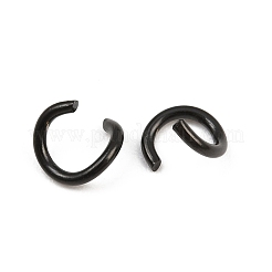 304ステンレススチールオープン丸カン  イオンプレーティング（ip）  ブラック  6x1mm  内径：4mm  18ゲージ&nbsp;STAS-M235-02G-EB