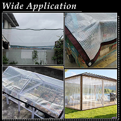多肉植物用四角形ポリエチレン＆鉄製レインカバー  ホワイト  2000x2000x1mm&nbsp;AJEW-WH0816-566