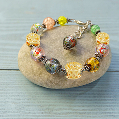 40Pcs 2 Colors Brass Beads&nbsp;KK-FH0005-64
