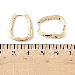 Rectangle Brass Hoop Earrings&nbsp;EJEW-D320-24G