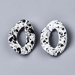 Spray Painted CCB Plastic Linking Rings&nbsp;CCB-Q091-018A