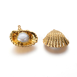 Natural Cultured Freshwater Pearl Pendants&nbsp;PEAR-F011-64G