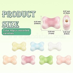 42Pcs 7 Colors Handmade Porcelain Beads&nbsp;PORC-FS0001-57
