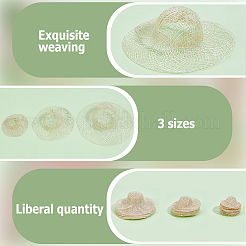 30Pcs 3 Styles Doll Straw Hat&nbsp;DIY-CY0002-34