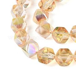 Electroplate Glass Beads Strands&nbsp;EGLA-T021-21F