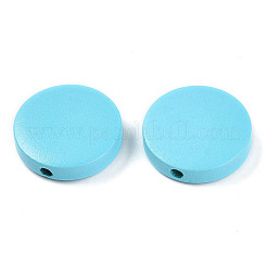 Painted Natural Wood Beads&nbsp;WOOD-WH0038-35B-03