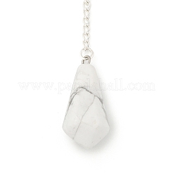 Natural Howlite Cone Pointed Dowsing Pendulums&nbsp;G-A249-02S-01