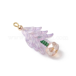 7Pcs 7 Colors Electroplate Glass Pendants&nbsp;PALLOY-MZ00985