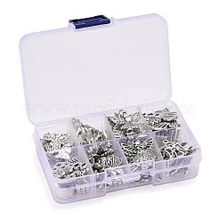 80pcs8スタイルチベットスタイルアロイペンダント  祈る天使  カドミウムフリー＆鉛フリー  アンティークシルバー  10個/スタイル&nbsp;TIBEP-LS0001-07