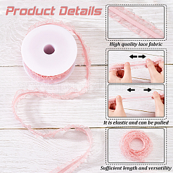 Chinlon Elastic Pleated Lace Trim&nbsp;OCOR-WH0060-44B
