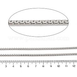 304ステンレススチールベネチアンチェーン  溶接されていない  スプールで  ステンレス鋼色  2.7x1.6mm&nbsp;CHS-C019-01P