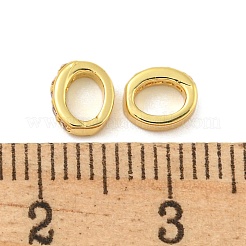 Brass Micro Pave Clear Cubic Zirconia Beads&nbsp;KK-P277-41G