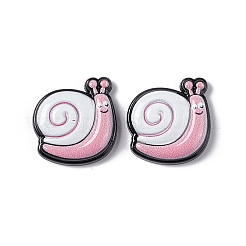オペーク樹脂カボション  カタツムリ  ホワイト  19x19.5x5mm&nbsp;RESI-C027-02C