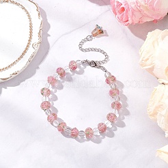 2Pcs 2 Colors Lampwork Beaded Bracelets for Women&nbsp;BJEW-JB12135