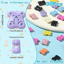 塗装合金ビーズをスプレー  クマ  9x7x4mm  穴：1.8mm  30個/袋&nbsp;FIND-CJ0001-46B
