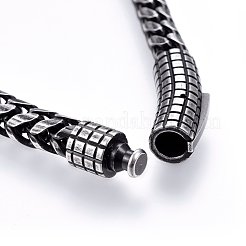 Retro 304 Stainless Steel Chain Bracelets&nbsp;BJEW-L631-44AS
