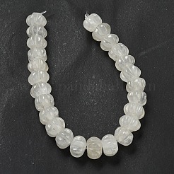天然石クオーツクリスタルビーズ連売り  ロッククリスタルカボチャ  12x7.5~8mm  穴：1.4mm  約25個/連  7.48~7.87''（19~20センチメートル）&nbsp;G-G142-A18-01