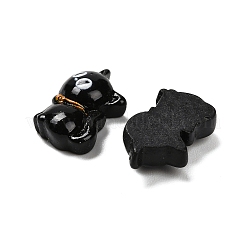 ハロウィーン不透明樹脂カボション  猫の形  14x10x4.5mm&nbsp;CRES-I045-01B