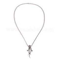 Vintage 304 Stainless Steel Three Snakes Pendant Necklaces for Men&nbsp;WG54BFC-01