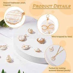 10Pcs 5 Style Natural Baroque Pearl Keshi Pearl Pendants&nbsp;FIND-PJ0001-13