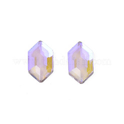 ガラスラインストーンカボション  ネイルアートの装飾の付属品  多面カット  六角  ライラック  8x4x1.5mm&nbsp;MRMJ-N027-044B
