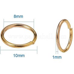 Brass Open Jump Rings&nbsp;KK-PH0006-10mm-G