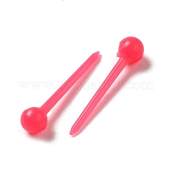 プラスチック製の小さなボール スタッド イヤリング  女性用ポストイヤリング  クリムゾン  14x3mm&nbsp;EJEW-N022-01I