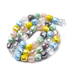 Electroplate Opaque Glass Beads Strands&nbsp;GLAA-Q009-05A