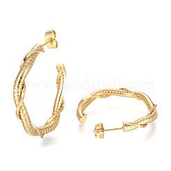 304 Stainless Steel Hoop Earring&nbsp;X-EJEW-F257-19G