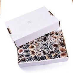 ナチュラルジオード瑪瑙druzy瑪瑙ディスプレイ装飾  癒しの結晶  ナゲット  33~66x24~32x15~24mm  約13~22ペア/箱&nbsp;DJEW-I014-01A