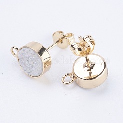 Brass Stud Earring Findings&nbsp;KK-E748-B-LG