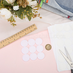 フラットラウンドアクリル板10枚  プラスチック製の丸型両面粘着テープ100個付き  ホワイト  29.5x4.5mm&nbsp;DIY-HY0003-35