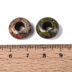 Natural Unakite European Beads&nbsp;G-N359-17A-03