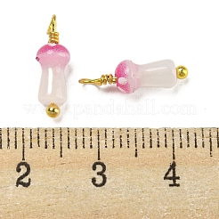 Mushroom Glass Charms&nbsp;KK-C046-02C