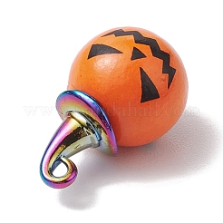 Halloween theme Wood with Alloy Pendant&nbsp;PALLOY-JF02657-01