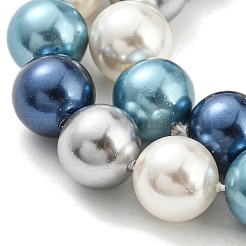 Electroplated Shell Pearl Beads Strands&nbsp;SHEL-F008-03B-07
