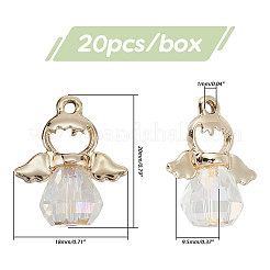 20Pcs Rainbow Plated Glass Pendants&nbsp;FIND-PH0009-24