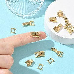 シェグレース真鍮製腕時計バンド留め具  カドミウムフリーと鉛フリー＆ニッケルフリー  長方形  18KGP本金メッキ  16x8.5x4mm&nbsp;XGRQ3P718-649G