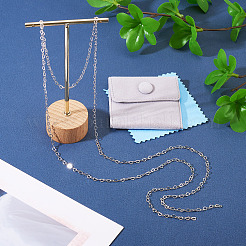 スターリングシルバーのハートリンクチェーン925個  ハンダ付け  プラチナ  3x4x0.5mm&nbsp;STER-TA0001-35
