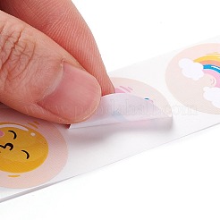 漫画表現紙ステッカー  粘着ロールステッカーラベル  封筒用  バブルメーラーとバッグ  フラットラウンド  ミックスカラー  2.5x0.01cm  500PCS /ロール&nbsp;DIY-B041-25