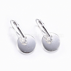 Brass Leverback Earring Findings&nbsp;KK-H023-S-NR