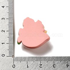 動物のアヒルをテーマにした不透明樹脂デコデンカボション  桃  25.5x24x10mm&nbsp;CRES-B020-01D
