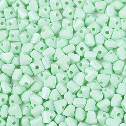 焼付塗装ガラスシードビーズ  多面カットハート  アクアマリン  3.5x4.5x4.5mm  穴：1mm  約7620個/ポンド&nbsp;SEED-N007-30B