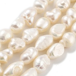 天然養殖淡水パールビーズ連売り  研磨両側  グレード2 A  雪  5~6mm  穴：0.5mm  約27個/連  6.89インチ（17.5cm）&nbsp;PEAR-P062-32A